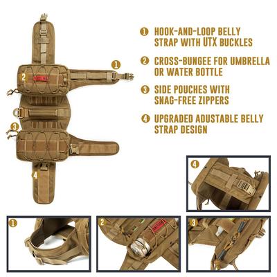Show full view: OneTigris Mammoth Dog Pack, Coyote Brown, Large slide 7 of 10