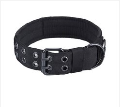 OneTigris Nylon Military Dog Collar, Black, Medium: 14.6 to 17.7-in neck, 1.5-in wide