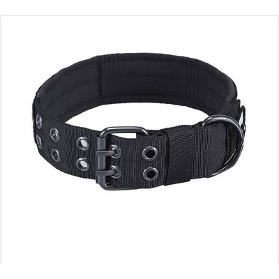 OneTigris OneTigris Nylon Military Dog Collar, Black, Medium: 14.6 to 17.7-in neck, 1.5-in wide