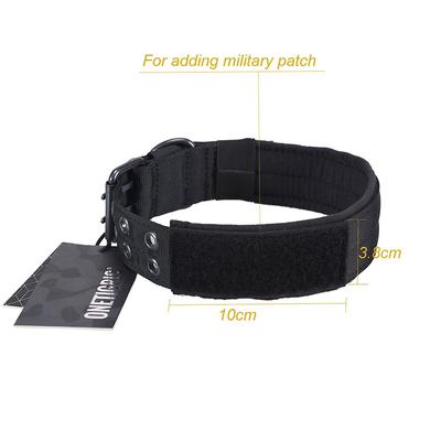 Show full view: OneTigris Nylon Military Dog Collar, Black, Medium: 14.6 to 17.7-in neck, 1.5-in wide slide 3 of 10