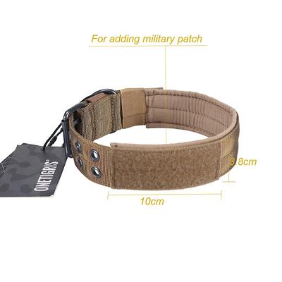 Show full view: OneTigris Nylon Military Dog Collar, Coyote Brown, Medium: 14.6 to 17.7-in neck, 1.5-in wide slide 2 of 9