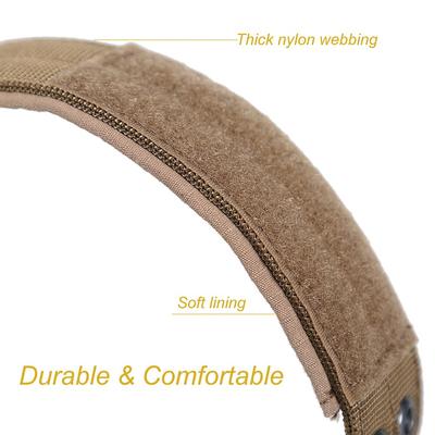 Show full view: OneTigris Nylon Military Dog Collar, Coyote Brown, Medium: 14.6 to 17.7-in neck, 1.5-in wide slide 5 of 9
