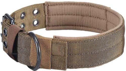 Show full view: OneTigris Nylon Military Dog Collar, Coyote Brown, Medium: 14.6 to 17.7-in neck, 1.5-in wide slide 6 of 9
