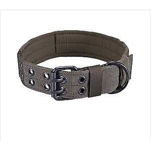 OneTigris Nylon Military Dog Collar, Ranger Green, Large: 17.7 to 20.9-in neck, 1.5-in wide