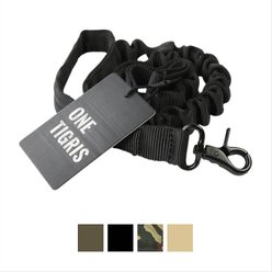 OneTigris Training Nylon Bungee Dog Leash, Black, 3.875-ft long, 1-in wide slide 2 of 8