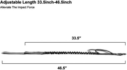 Show full view: OneTigris Training Nylon Bungee Dog Leash, Black, 3.875-ft long, 1-in wide slide 7 of 11