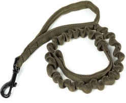 OneTigris Training Nylon Bungee Dog Leash, Ranger Green, 3.875-ft long, 1-in wide