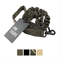 OneTigris Training Nylon Bungee Dog Leash, Ranger Green, 3.875-ft long, 1-in wide slide 2 of 7