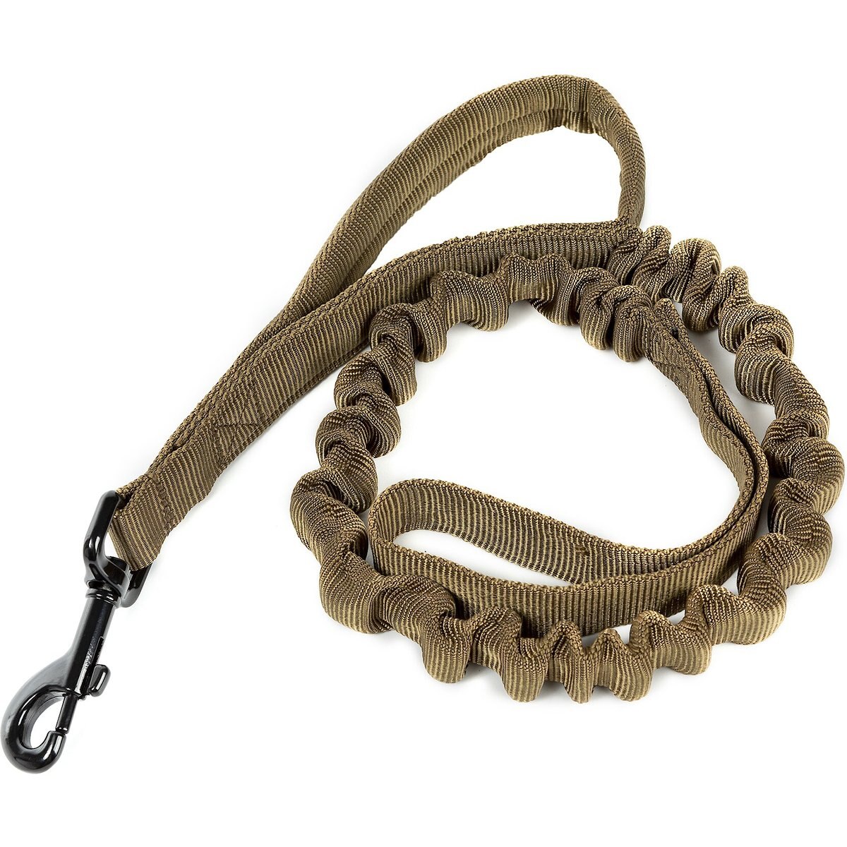 OneTigris Training Nylon Bungee Dog Leash, Tan, 3.875-ft long, 1-in wide