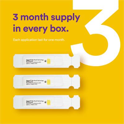 Show full view: Onguard Plus Flea & Tick Spot Treatment for Dogs, 23-44 lbs, 3 Doses (3-mos. supply) slide 5 of 11