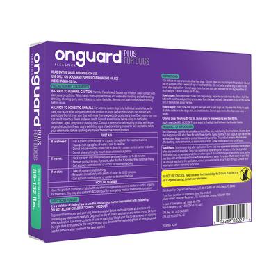Show full view: Onguard Plus Flea & Tick Spot Treatment for Dogs, 89-132 lbs, 3 Doses (3-mos. supply) slide 2 of 11