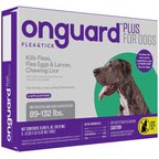 Onguard Plus Flea & Tick Spot Treatment for Dogs, 89-132 lbs, 6 Doses (6-mos. supply)