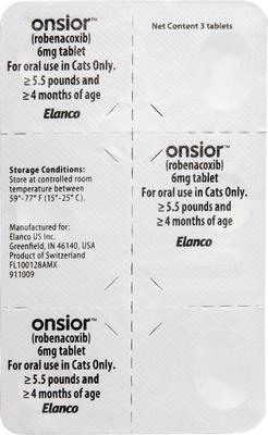 Show full view: Onsior (robenacoxib) Tablets for Cats, 6-mg, 3 tablets slide 4 of 9