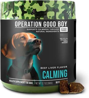 Show full view: Operation Good Boy Beef Flavored Calming Supplement for Dogs, 90 count slide 1 of 9