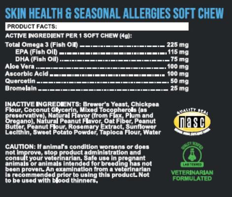 Show full view: Operation Good Boy Peanut Butter Flavored Skin Health & Allergy Supplement for Dogs, 90 count slide 8 of 10