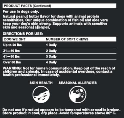 Show full view: Operation Good Boy Peanut Butter Flavored Skin Health & Allergy Supplement for Dogs, 90 count slide 9 of 10