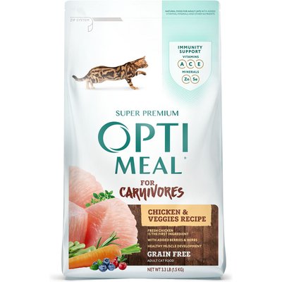 Optimeal Optimeal Grain-Free Chicken & Veggies Recipe Dry Cat Food, 3.3-lb bag