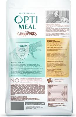 Show full view: Optimeal Grain-Free Chicken & Veggies Recipe Dry Cat Food, 3.3-lb bag slide 3 of 10