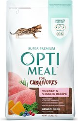 Optimeal Grain-Free Turkey & Veggies Recipe Dry Cat Food, 3.3-lb bag slide 1 of 7