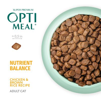 Show full view: Optimeal Nutrient Balance Chicken & Brown Rice Recipe Dry Cat Food, 3.3-lb bag slide 4 of 10