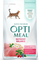 Optimeal Nutrient Balance Turkey & Barley Recipe Adult Dry Cat Food, 3.3-lb bag