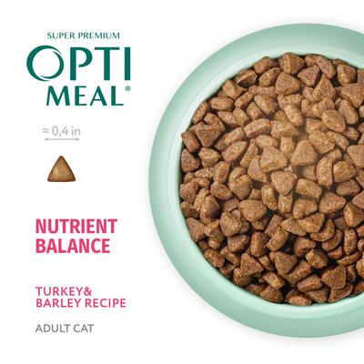 Show full view: Optimeal Nutrient Balance Turkey & Barley Recipe Adult Dry Cat Food, 3.3-lb bag slide 4 of 9