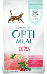 Optimeal Nutrient Balance Turkey & Barley Recipe Adult Dry Cat Food, 8.8-lb bag