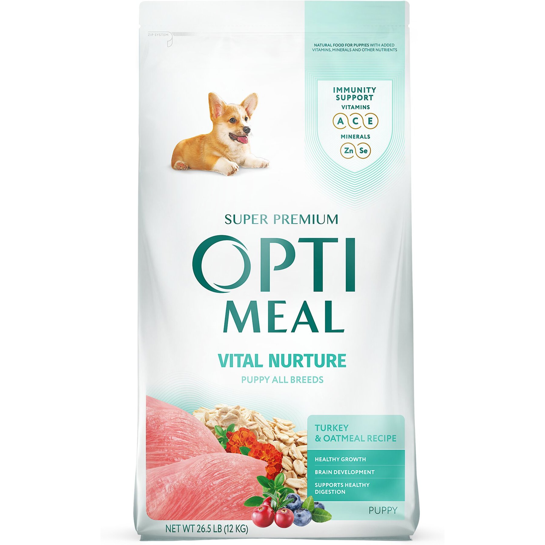 Optimeal Puppy All Breed Vital Nurture Turkey & Oatmeal Recipe Dry Dog Food