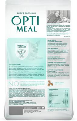 Show full view: Optimeal Puppy Vital Nurture Turkey & Oatmeal Recipe Dry Dog Food, 8.8-lb bag slide 3 of 7