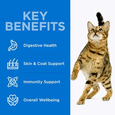 Show full view: Optimeal Skin & Digestive Support Salmon & Brown Rice Recipe Dry Cat Food, 3.3-lb bag slide 6 of 10