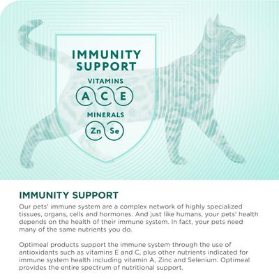 Show full view: Optimeal Skin & Digestive Support Salmon & Brown Rice Recipe Dry Cat Food, 3.3-lb bag slide 8 of 10