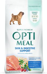 Optimeal Skin & Digestive Support Salmon & Brown Rice Recipe Medium & Large Breed Dry Dog Food, 26.5-lb bag