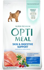 Optimeal Skin & Digestive Support Salmon & Brown Rice Recipe Medium & Large Breed Dry Dog Food, 8.8-lb bag