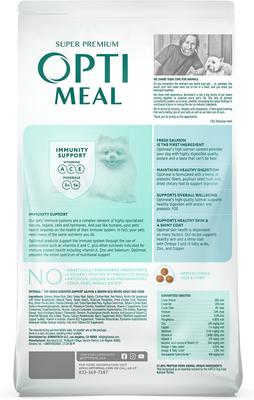 Show full view: Optimeal Skin & Digestive Support Salmon & Brown Rice Recipe Toy Breed Dry Dog Food, 8.8-lb bag slide 3 of 7