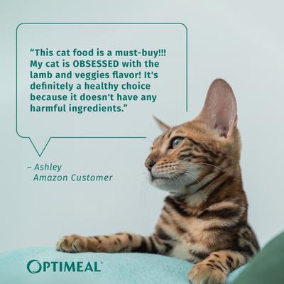 Show full view: Optimeal Tender Morsels with Lamb & Veggies in Aspic Adult Wet Cat Food, 3-oz pouch, 12 count slide 6 of 7