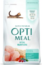 Optimeal Vital Nurture Kitten Chicken & Rice Recipe Dry Cat Food, 3.3-lb bag