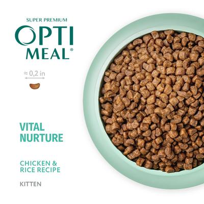 Show full view: Optimeal Vital Nurture Kitten Chicken & Rice Recipe Dry Cat Food, 3.3-lb bag slide 4 of 10