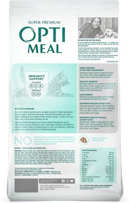 Show full view: Optimeal Vital Nurture Kitten Chicken & Rice Recipe Dry Cat Food, 8.8-lb bag slide 3 of 6