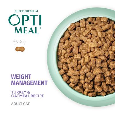 Show full view: Optimeal Weight Management Turkey & Oatmeal Recipe Dry Cat Food, 3.3-lb bag slide 4 of 10
