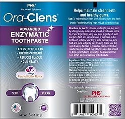 Ora-Clens Advanced Enzymatic Peanut Butter Flavor Dog Toothpaste, 3-fl oz tube slide 2 of 4