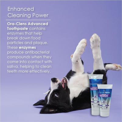 Show full view: Ora-Clens Advanced Enzymatic Peanut Butter Flavor Dog Toothpaste, 5-fl oz tube slide 7 of 10