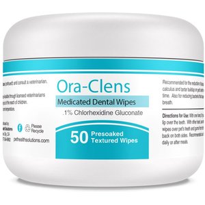 Ora-Clens Teeth Cleaning & Gum Care Cleaning Wipes for Dogs, 50 count