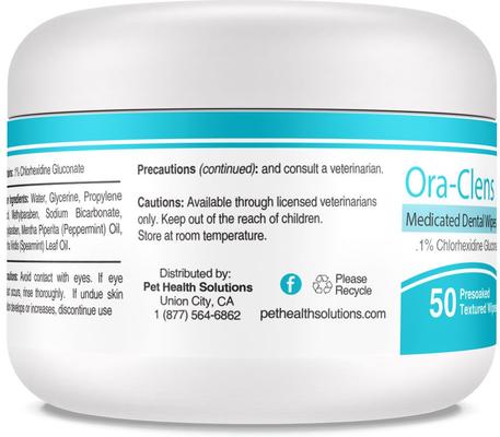 Show full view: Ora-Clens Teeth Cleaning & Gum Care Cleaning Wipes for Dogs, 50 count slide 5 of 11
