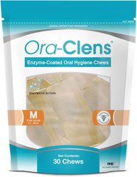 Ora-Clens Oral Hygiene Medium Dental Dog Treats, 30 count slide 1 of 9