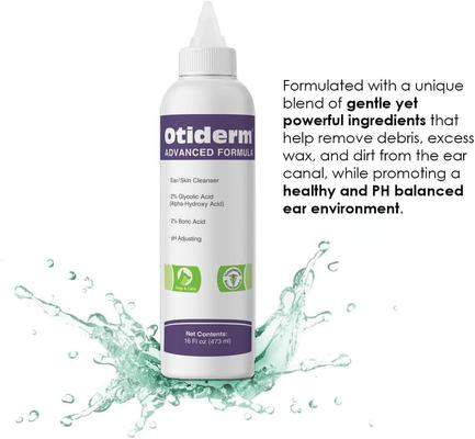 Show full view: Ora-Clens Otiderm Advanced Dog & Cat Ear Cleaner, 16-fl oz bottle slide 2 of 7