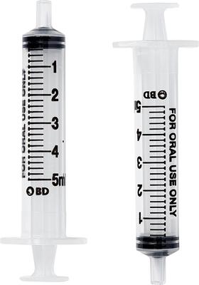 Show full view: Oral Syringes Dispensing Syringes with Tip Cap, 5-cc, 100 count slide 6 of 8