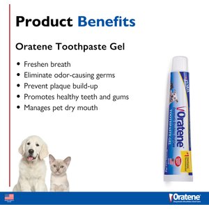 Oratene Brushless Oral Care Dog & Cat Dental Gel, 2.5-oz tube