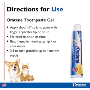 Oratene Brushless Oral Care Dog & Cat Dental Gel, 2.5-oz tube