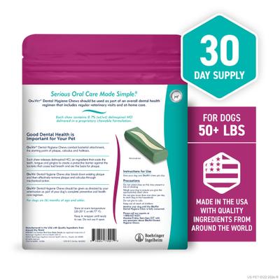 Show full view: OraVet Hygiene Dental Chews for Large & Giant Dogs, over 50-lbs, 30 count slide 9 of 10