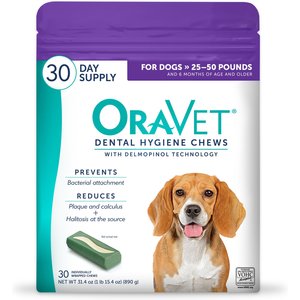 OraVet Hygiene Dental Chews for Small Dogs, 10-24 lbs